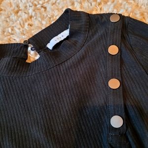 Lush Black Long Sleeve Shirt